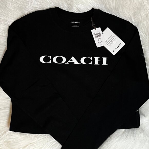COACH Essential Long Sleeve Tee In Organic Cotton - Picture 6 of 6